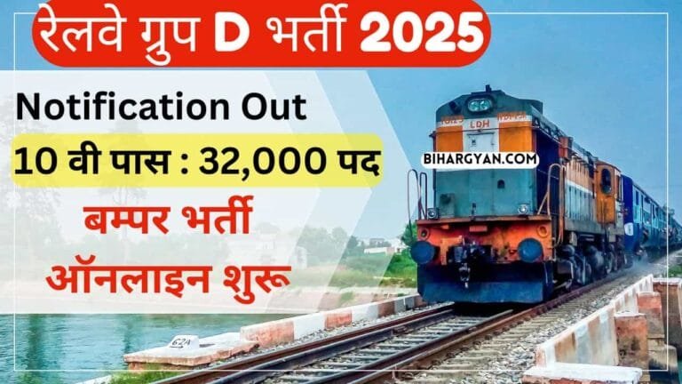 Railway group D recruitment 2025 : RRB Group D Recruitment 2025 Notification Out for 32000 post