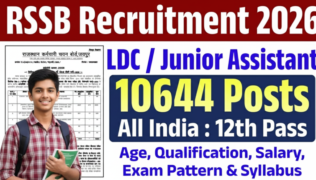 RSSB LDC / Junior Assistant Recruitment 2026
