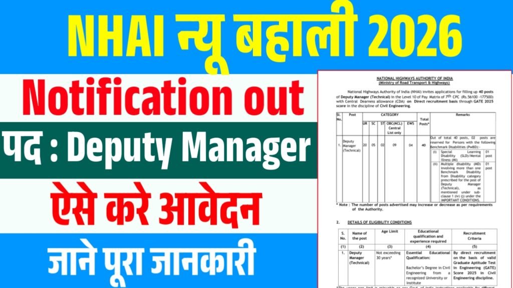 NHAI Recruitment 2026