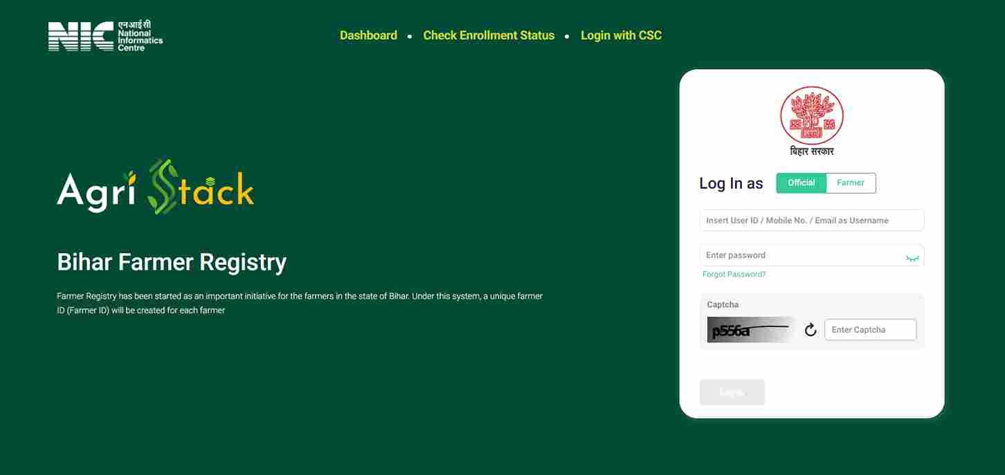 Bihar Farmer ID Self Registration 2026