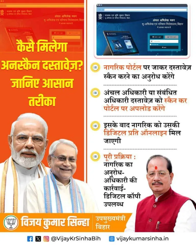 Bihar Jamin Document Scan Request Online