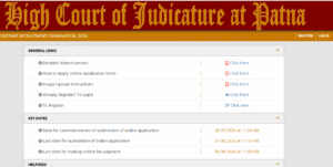 Patna High Court Assistant Recruitment 2026: पटना हाई कोर्ट में असिस्टेंट की नई भर्ती, Notification जारी, ऑनलाइन आवेदन शुरू 3 Patna High Court Assistant Recruitment 2026