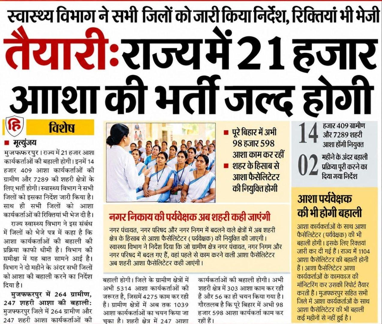 Bihar Asha Vacancy 2026