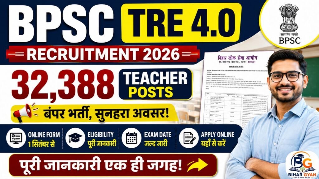BPSC TRE 4.0 Recruitment 2026