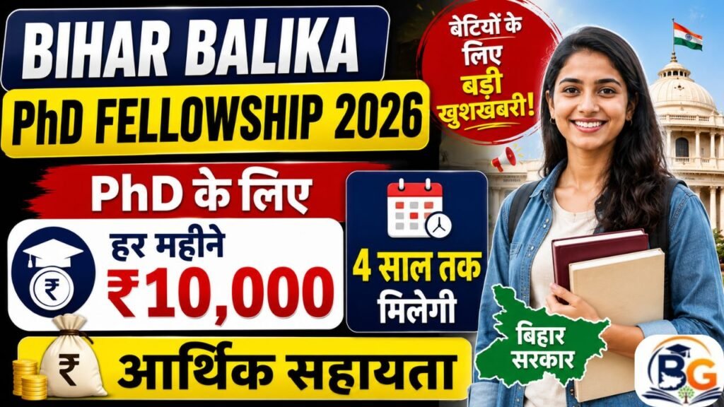 Bihar Balika PhD Fellowship 2026