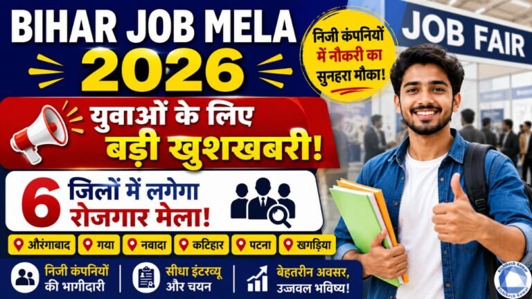 Bihar Job Mela 2026: युवाओं के लिए बड़ी खुशखबरी! 6 जिलों में लगेगा रोजगार मेला, निजी कंपनियों में नौकरी का मौका