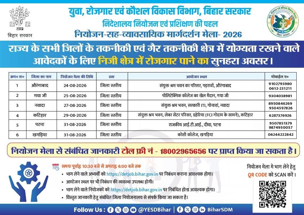 Bihar Job Mela 2026