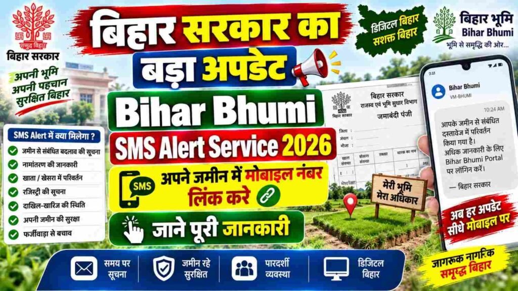 Bihar Bhumi SMS Alert Service 2026