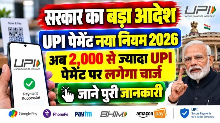 UPI Payment New Rule 2026 : ₹2,000 से ज्यादा UPI Payment पर नया MDR नियम, जानें ग्राहक और दुकानदार पर क्या होगा असर