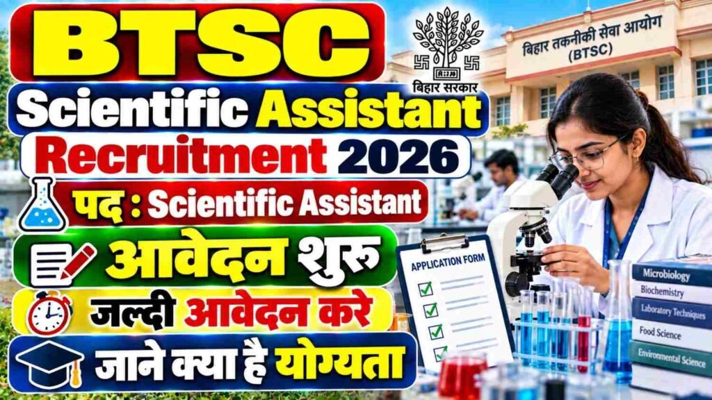 BTSC Scientific Assistant Recruitment 2026