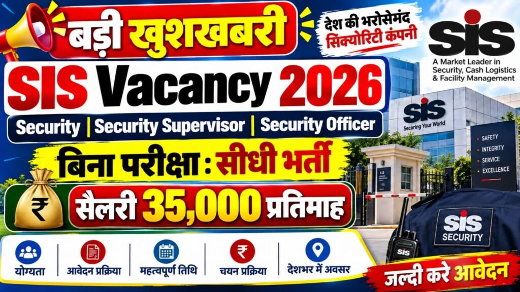 SIS Security Guard Vacancy 2026