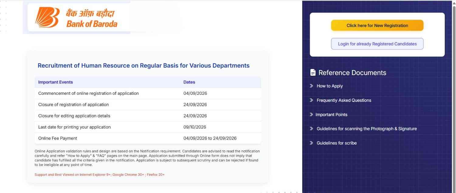 Bank of Baroda Recruitment 2026