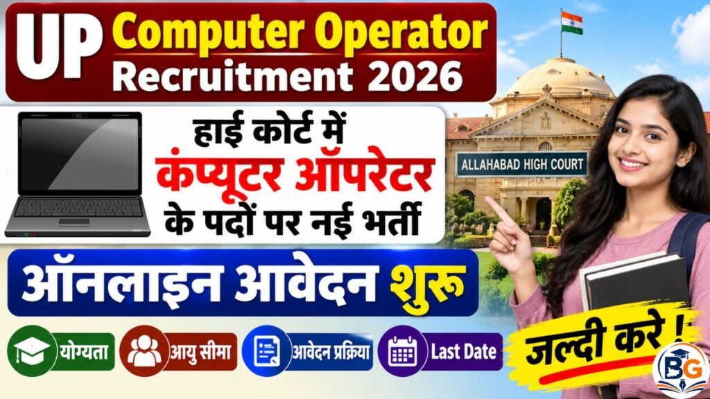 UP Computer Operator Recruitment 2026