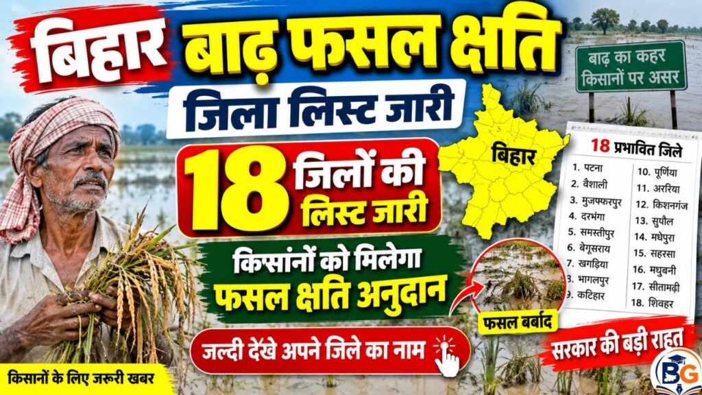 Bihar Badh Fasal Kshati Jila List