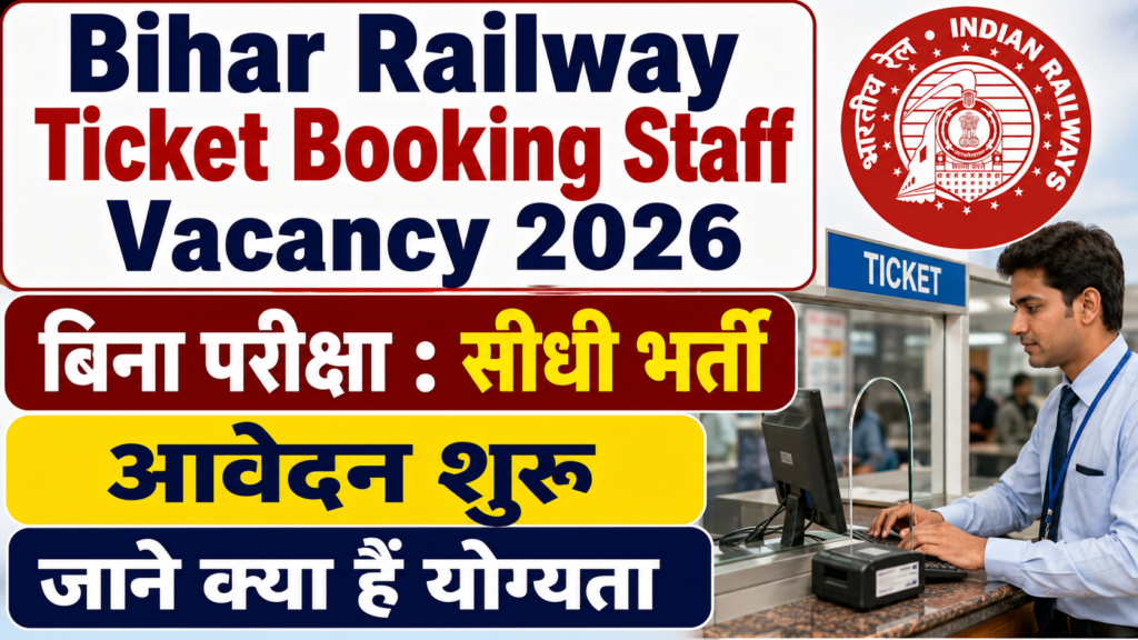 Bihar Railway Ticket Booking Staff Vacancy 2026
