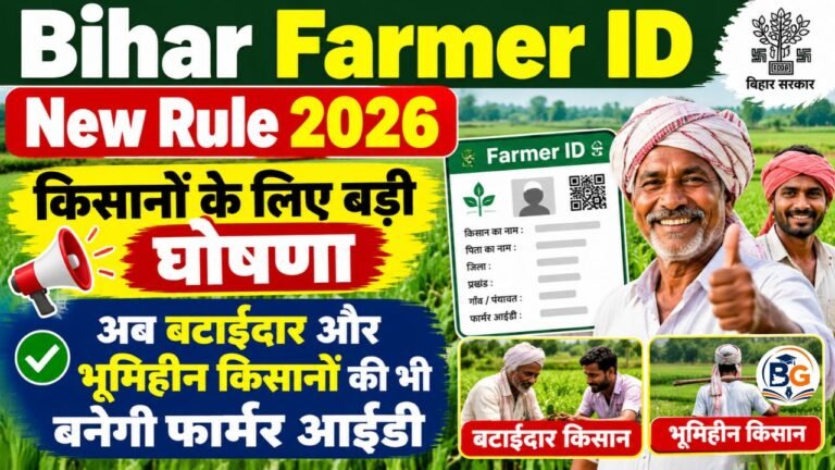 Bihar Farmer ID New Rule : किसानों के लिए बड़ी घोषणा, अब बटाईदार और भूमिहीन किसानों की भी बनेगी फार्मर आईडी