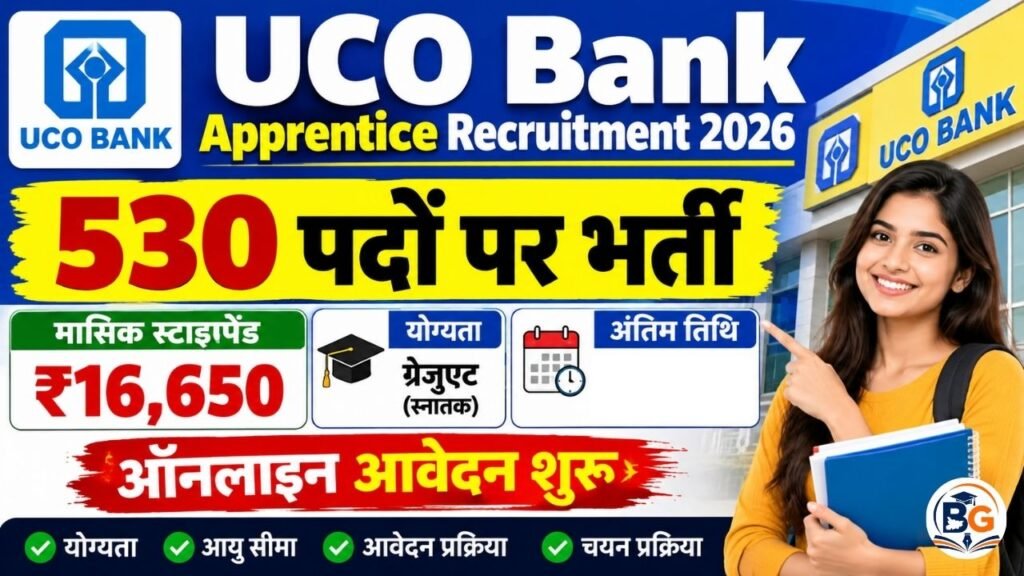 UCO Bank Apprentice Recruitment 2026