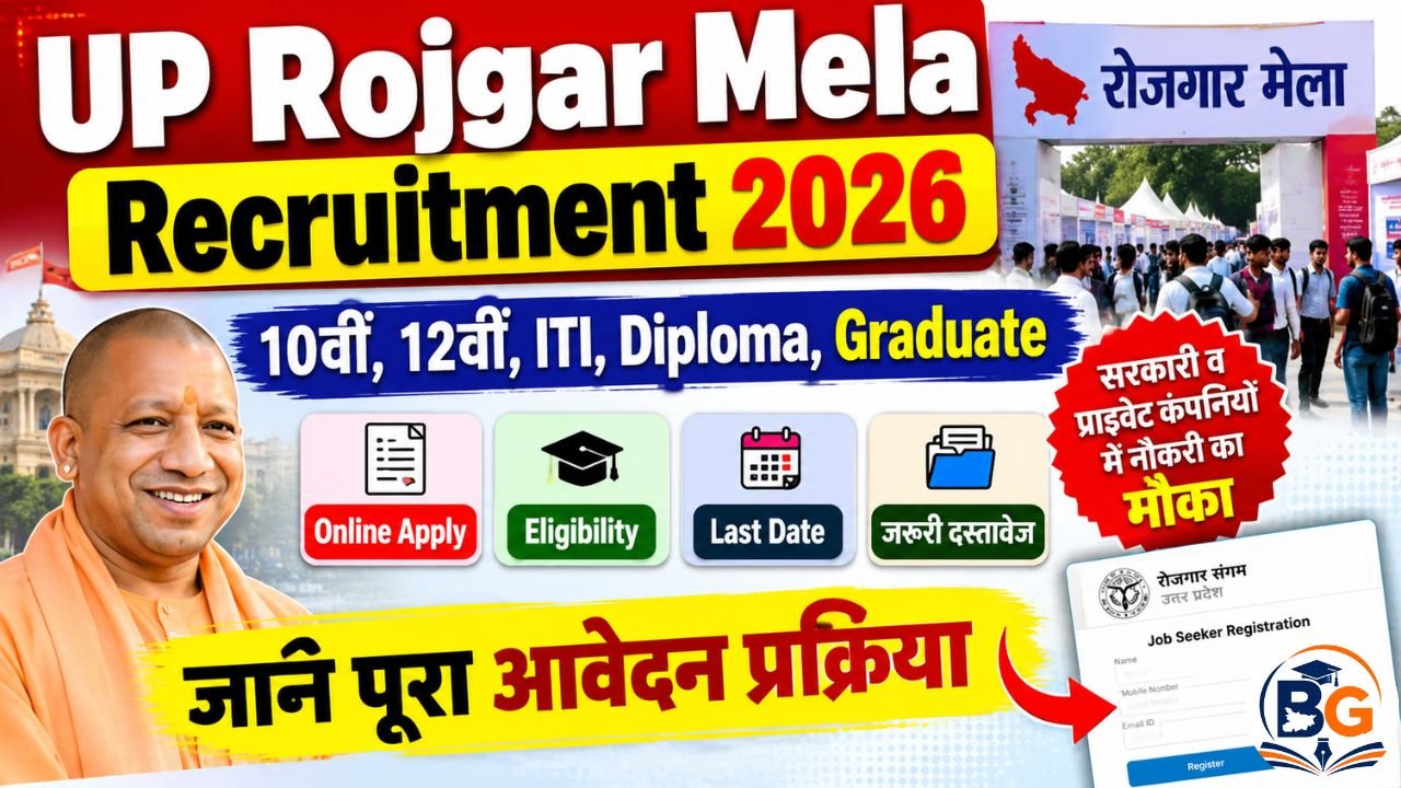 UP Rojgar Mela Recruitment 2026: Online Apply, Eligibility, Last Date