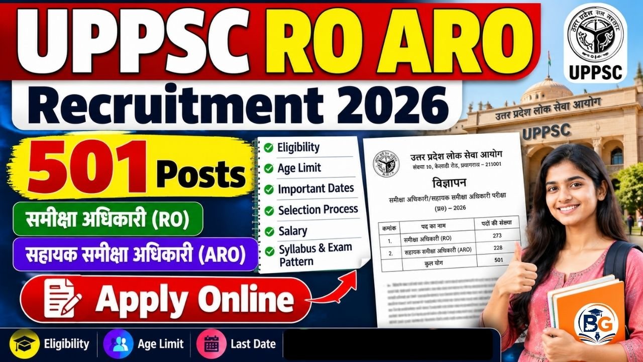 UPPSC RO ARO Recruitment 2026 Online Form: Eligibility, 501 Posts, Last Date & Apply Online