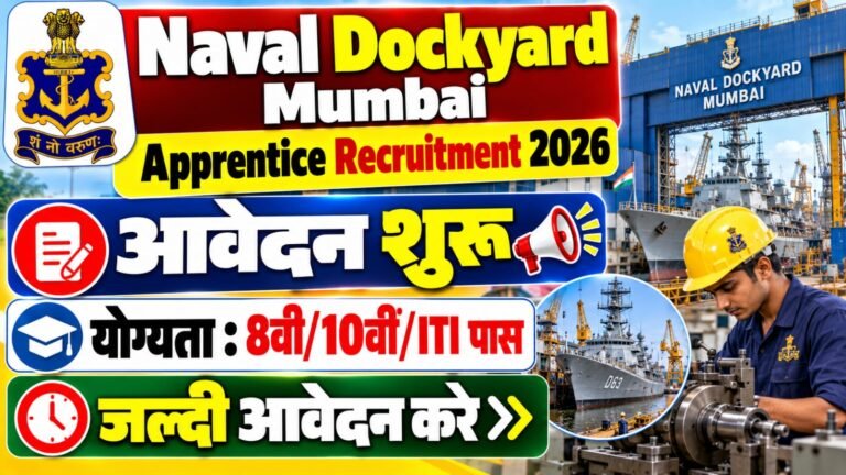 Naval Dockyard Mumbai Apprentice Recruitment 2026: 283 Posts, Apply Online, Eligibility & Last Date