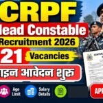 CRPF Head Constable Recruitment 2026: 521 Vacancies, Eligibility and Apply Online